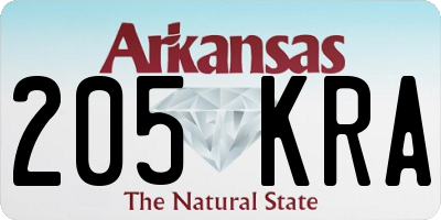 AR license plate 205KRA