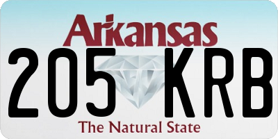 AR license plate 205KRB