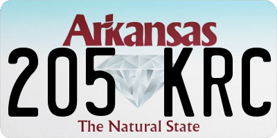 AR license plate 205KRC