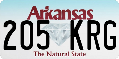 AR license plate 205KRG