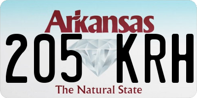 AR license plate 205KRH