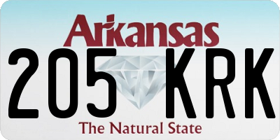 AR license plate 205KRK