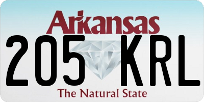 AR license plate 205KRL