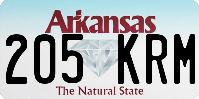 AR license plate 205KRM