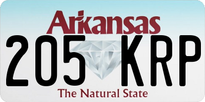 AR license plate 205KRP