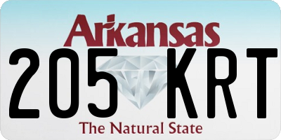 AR license plate 205KRT