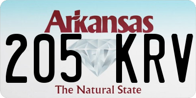 AR license plate 205KRV