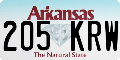 AR license plate 205KRW