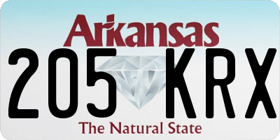 AR license plate 205KRX