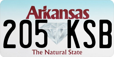 AR license plate 205KSB