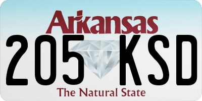 AR license plate 205KSD