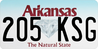 AR license plate 205KSG
