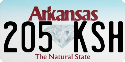 AR license plate 205KSH