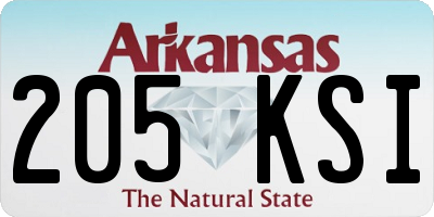 AR license plate 205KSI