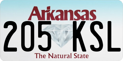 AR license plate 205KSL