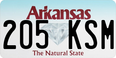 AR license plate 205KSM