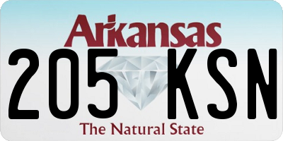 AR license plate 205KSN