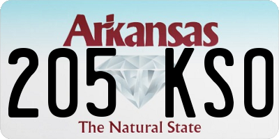AR license plate 205KSO