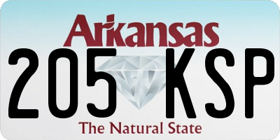 AR license plate 205KSP
