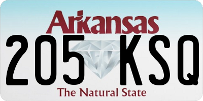AR license plate 205KSQ