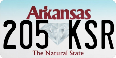 AR license plate 205KSR