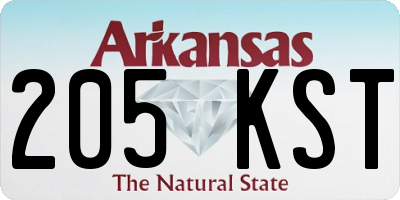 AR license plate 205KST