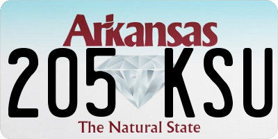 AR license plate 205KSU