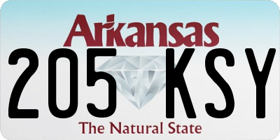 AR license plate 205KSY