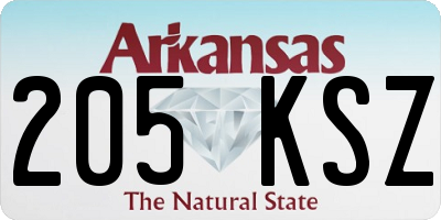 AR license plate 205KSZ