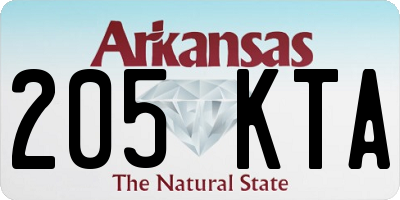 AR license plate 205KTA