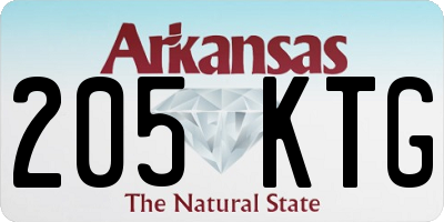 AR license plate 205KTG