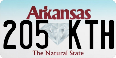 AR license plate 205KTH