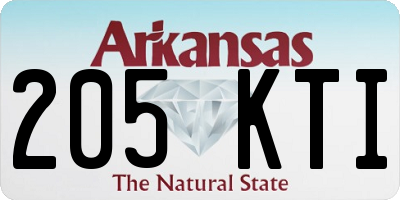 AR license plate 205KTI