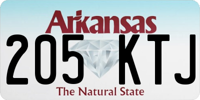 AR license plate 205KTJ