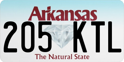 AR license plate 205KTL