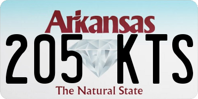 AR license plate 205KTS