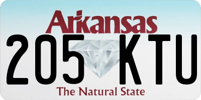 AR license plate 205KTU