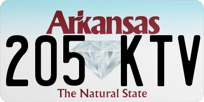 AR license plate 205KTV