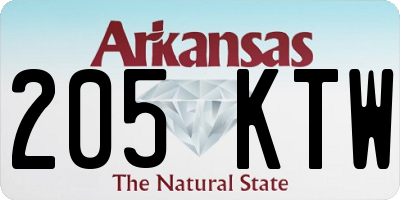AR license plate 205KTW