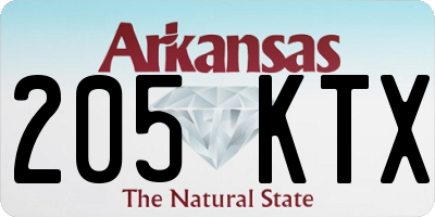 AR license plate 205KTX