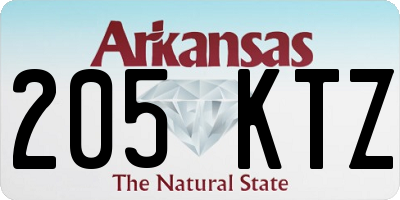 AR license plate 205KTZ