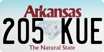 AR license plate 205KUE