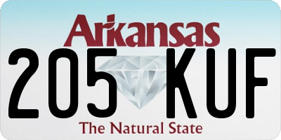 AR license plate 205KUF