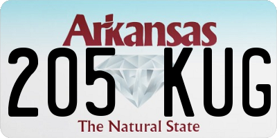 AR license plate 205KUG