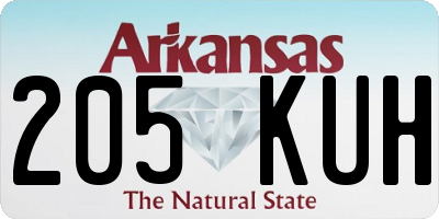 AR license plate 205KUH