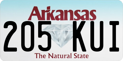 AR license plate 205KUI