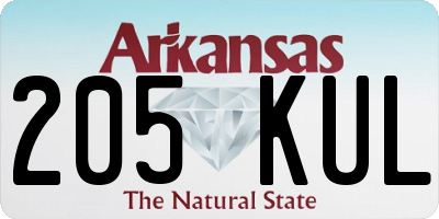 AR license plate 205KUL