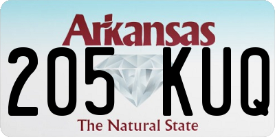 AR license plate 205KUQ