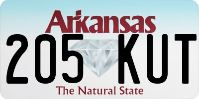 AR license plate 205KUT