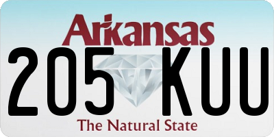AR license plate 205KUU